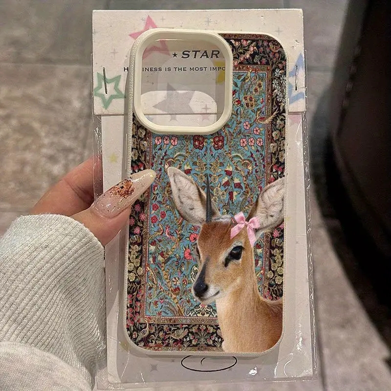 Tablets - Vintage Deer Lichee Silicone Pattern Phone