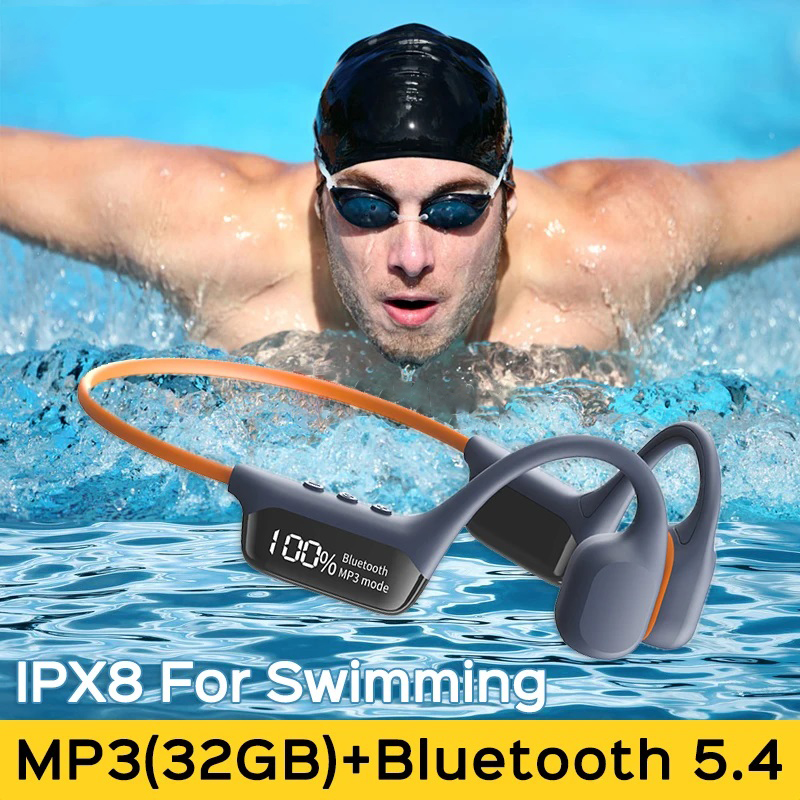 Type C Wired Earphones With Mic - LonMao S10 Wireless IPX8 Swimming Bone