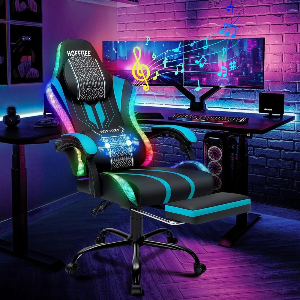 Speakers - Gaming Chair with LED Lights Speakers