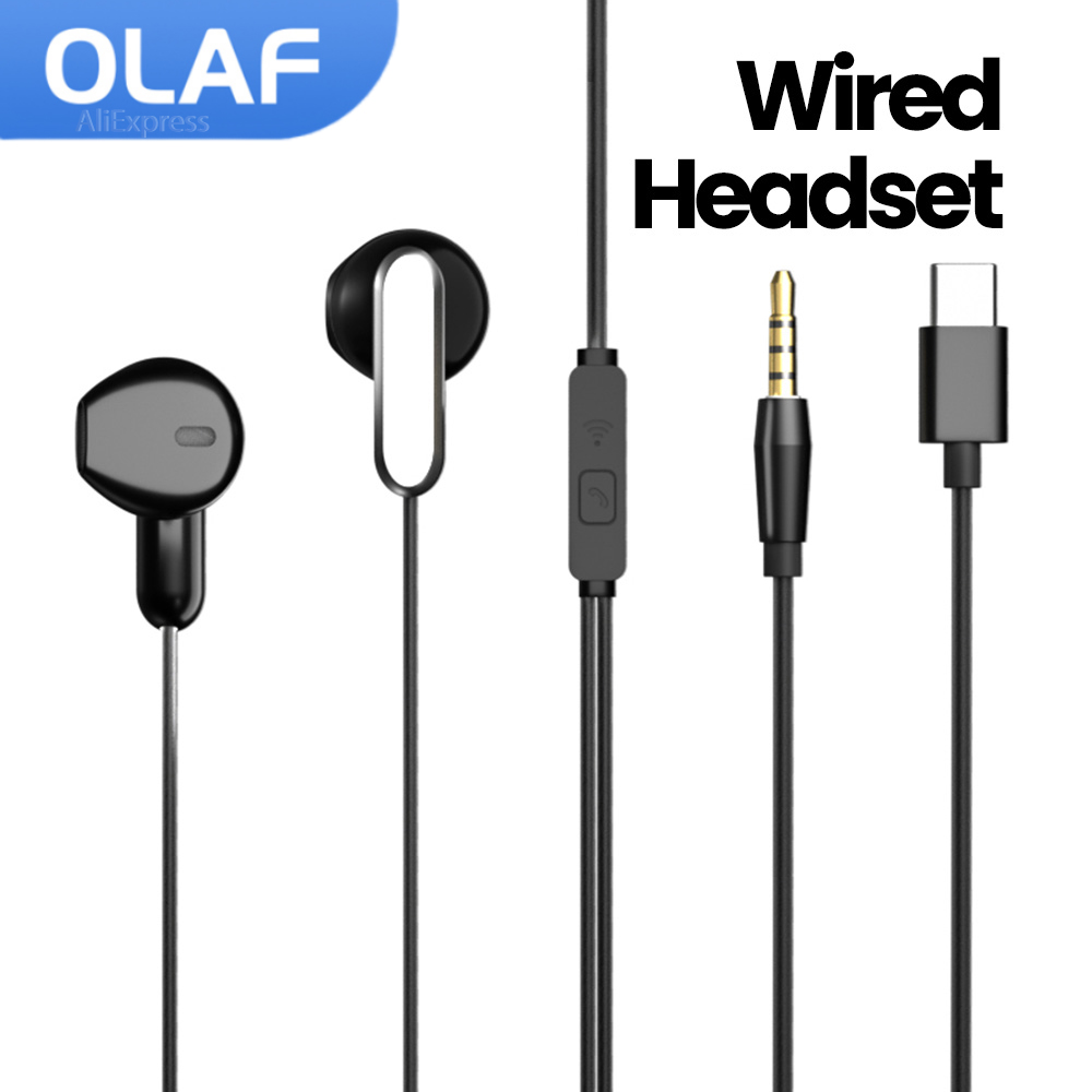 OLAF In-ear Headphones Wired E - Type C Wired Earphones With Mic recension och pris