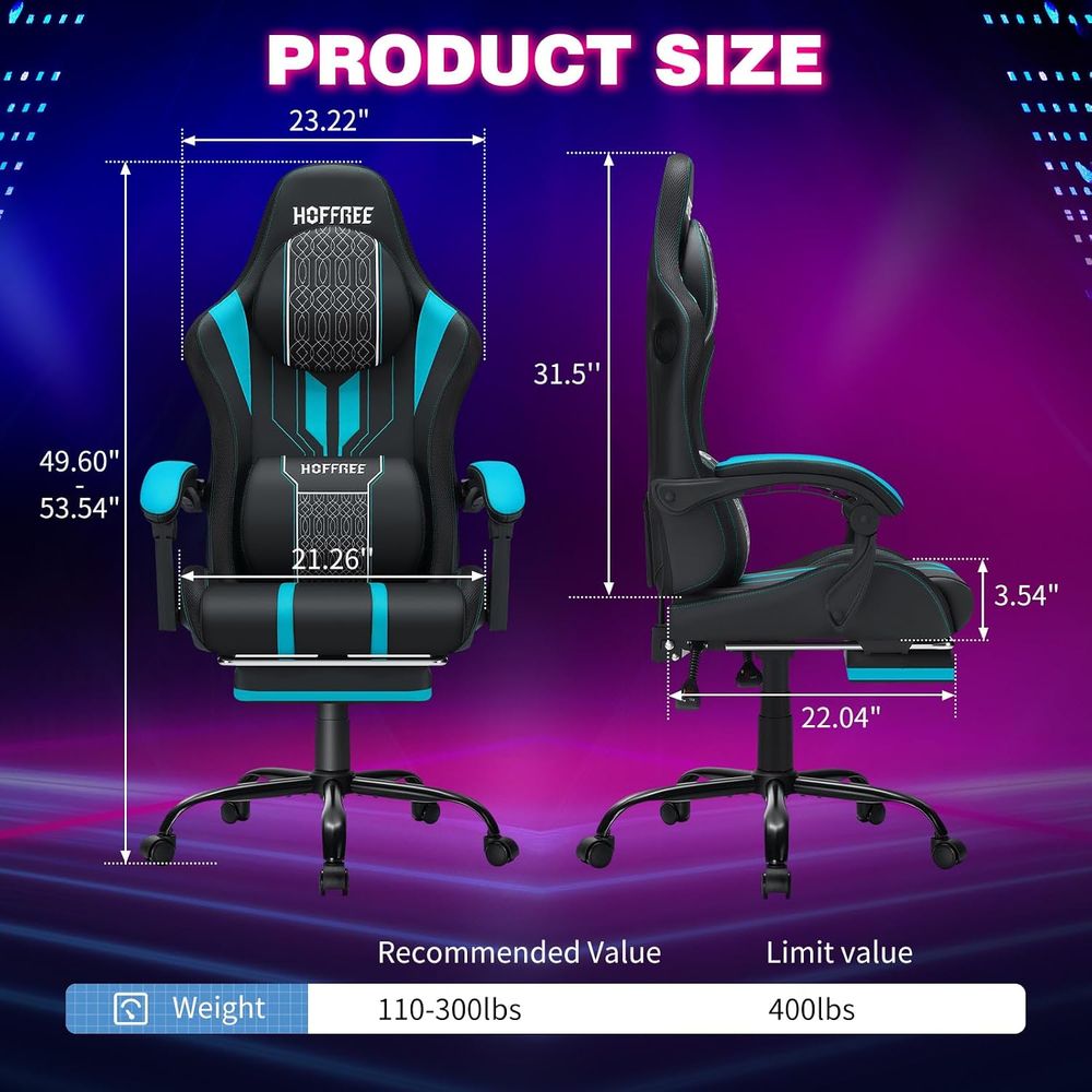 Gaming Chair with LED Lights S - Speakers recension och pris