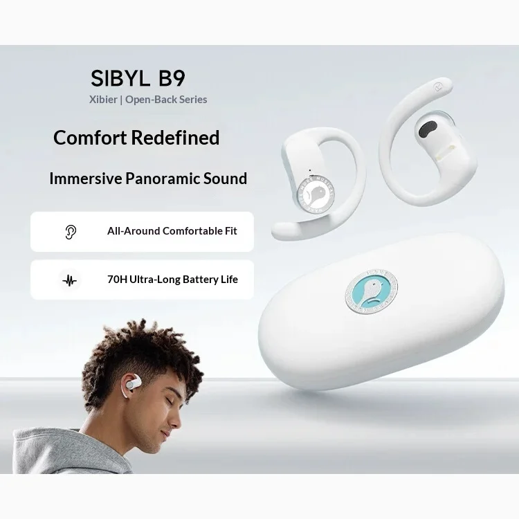 SIBYL B9 Open Ear Wireless Blu - Bone Conduction Running Headphones recension och pris
