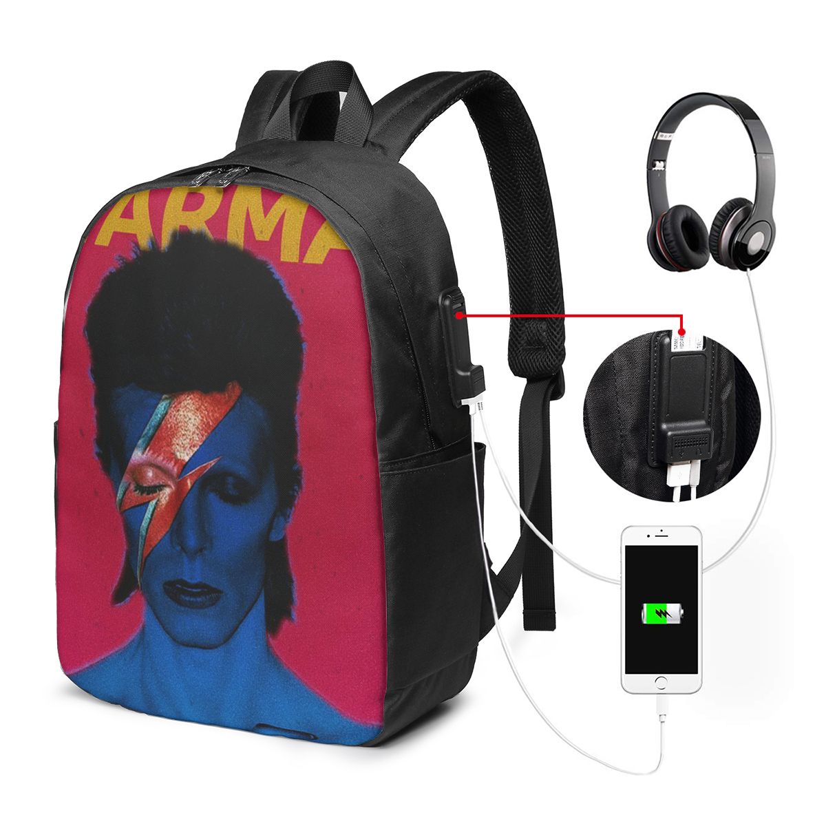 Davids Bowied Backpack Travel  - Laptops recension och pris